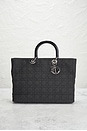 view 2 of 8 Dior Cannage Denim Lady Dior Tote Bag in Black