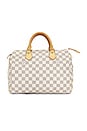 view 1 of 9 Louis Vuitton Damier Azur Speedy 30 Handbag in White