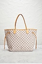 view 2 of 8 Louis Vuitton Damier Azur Neverfull MM Tote Bag in White