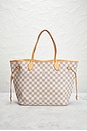 view 3 of 8 Louis Vuitton Damier Azur Neverfull MM Tote Bag in White