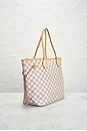 view 4 of 8 Louis Vuitton Damier Azur Neverfull MM Tote Bag in White