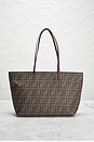 view 2 of 7 Fendi Zucca Roll Tote Bag in Brown