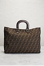 view 3 of 9 Fendi Zucca Tote Bag in Brown