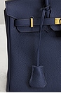 view 7 of 8 Hermes Togo Birkin 25 Handbag in Bleu Navy