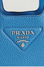 view 6 of 9 Prada Vitello Daino Logo Mini Tote Bag in Blue