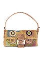 view 1 of 8 Fendi Vintage Embroidery Beaded Baguette Shoulder Bag in Multi