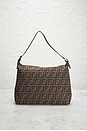 view 3 of 9 Fendi Zucca Baguette Shoulder Bag in Brown