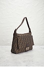 view 4 of 9 Fendi Zucca Baguette Shoulder Bag in Brown
