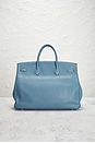 view 3 of 8 Hermes Taurillon Clemence Birkin 40 Retourne Handbag n Bleu Jean in Bleu Jean