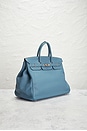 view 4 of 8 Hermes Taurillon Clemence Birkin 40 Retourne Handbag n Bleu Jean in Bleu Jean