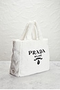 view 4 of 7 Prada Terry Logo Tote Bag in White