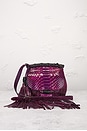 view 2 of 7 Gucci Python Nouveau Fringe Shoulder Bag in Magenta