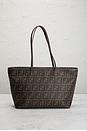 view 2 of 8 Fendi Zucca Roll Tote Bag in Brown