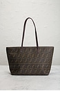 view 3 of 8 Fendi Zucca Roll Tote Bag in Brown