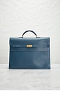 view 2 of 8 Hermes Veaux Epsom Kelly Briefcase in Bleu Jean