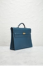 view 4 of 8 Hermes Veaux Epsom Kelly Briefcase in Bleu Jean
