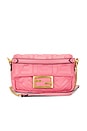 view 1 of 7 Fendi Zucca Embossed Mini Baguette NM Shoulder Bag in Pink