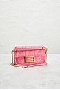 view 2 of 7 Fendi Zucca Embossed Mini Baguette NM Shoulder Bag in Pink