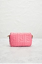 view 3 of 7 Fendi Zucca Embossed Mini Baguette NM Shoulder Bag in Pink