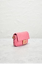 view 4 of 7 Fendi Zucca Embossed Mini Baguette NM Shoulder Bag in Pink