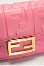 view 5 of 7 Fendi Zucca Embossed Mini Baguette NM Shoulder Bag in Pink