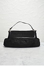 view 3 of 9 Fendi Vintage Suede Chef Shoulder Bag in Black