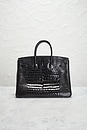 view 3 of 9 Hermes Shiny Porosus Crocodile Birkin 35 Handbag in Noir