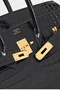 view 6 of 9 Hermes Shiny Porosus Crocodile Birkin 35 Handbag in Noir