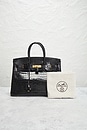 view 9 of 9 Hermes Shiny Porosus Crocodile Birkin 35 Handbag in Noir