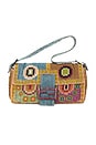 view 1 of 8 Fendi Lizard Trimmed Beaded Baguette Shoulder Bag in Multi