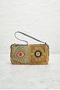 view 3 of 8 Fendi Lizard Trimmed Beaded Baguette Shoulder Bag in Multi