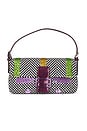view 1 of 8 Fendi Embroidered Tweed Baguette Shoulder Bag in Multi