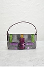 view 2 of 8 Fendi Embroidered Tweed Baguette Shoulder Bag in Multi