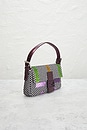 view 4 of 8 Fendi Embroidered Tweed Baguette Shoulder Bag in Multi