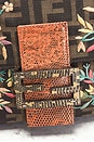 view 5 of 8 Fendi Zucca Floral Embroidered Baguette Shoulder Bag in Brown