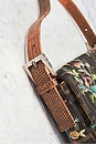 view 7 of 8 Fendi Zucca Floral Embroidered Baguette Shoulder Bag in Brown