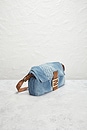view 4 of 9 Fendi Denim Zucchino Baguette Shoulder Bag in Blue