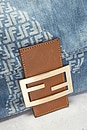 view 5 of 9 Fendi Denim Zucchino Baguette Shoulder Bag in Blue