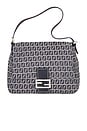 view 1 of 9 Fendi Zucchino Mama Baguette Shoulder Bag in Blue