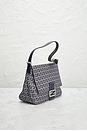 view 4 of 9 Fendi Zucchino Mama Baguette Shoulder Bag in Blue