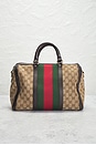 view 3 of 10 Gucci Vintage Web Boston Bag in Beige