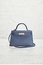 view 2 of 8 Hermes Epsom Kelly 20 Sellier Handbag in Bleu Agate