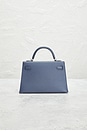 view 3 of 8 Hermes Epsom Kelly 20 Sellier Handbag in Bleu Agate