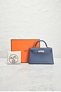 view 8 of 8 Hermes Epsom Kelly 20 Sellier Handbag in Bleu Agate