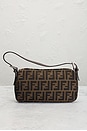 view 3 of 8 Fendi Zucca Baguette Shoulder Bag in Brown