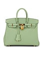 view 1 of 8 Hermes Veau Swift Birkin 25 Le Tournay Handbag in Vale Cricket