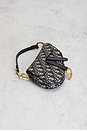 view 4 of 7 Dior Trotter Oblique Mini Saddle Bag in Blue