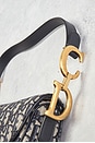 view 7 of 9 Dior Oblique Trotter Saddle Bag in Blue