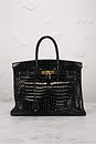 view 2 of 8 Shiny Crocodile Hermes Birkin 35 Handbag in Noir