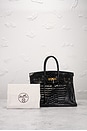 view 8 of 8 Shiny Crocodile Hermes Birkin 35 Handbag in Noir